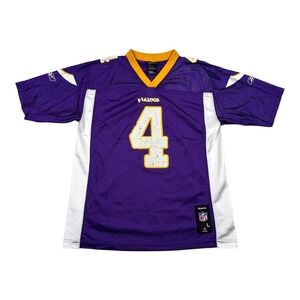 Minnesota Vikings Jersey Youth Large Purple NFL Football Brett Favre Reebok